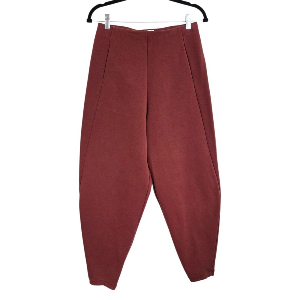 Hoi Bo Balloon Leg‎ Pull On Jersey Knit Trousers Medium Burnt Orange Brown